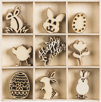 Wooden ornaments Eastern 10,5x10,5cm 45pcs ― VIP Office HobbyART