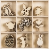 Wooden ornaments Eastern 10,5x10,5cm 45pcs