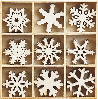 Wooden ornaments 10,5x10,5cm Ice Crystals ― VIP Office HobbyART