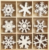 Wooden ornaments 10,5x10,5cm Ice Crystals