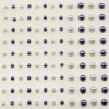 Adhesive half pearls 3+5mm 108pcs Light Grey and Dark Blue