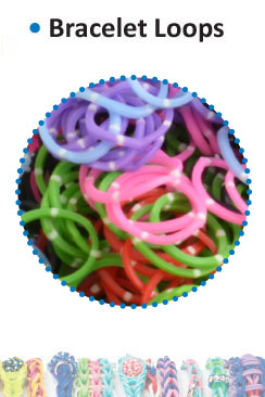 Bracelet loops x300 dot multi + x12 clips ― VIP Office HobbyART