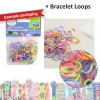 Bracelet loops x300 tyedye multi + x12 clips