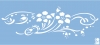 Šabloon Marabu 15x33cm Flower Waves