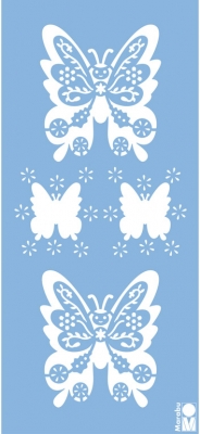Трафарет шаблон Marabu 15x33cm Butterfly ― VIP Office HobbyART