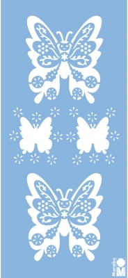 Трафарет шаблон Marabu 15x33cm Butterfly ― VIP Office HobbyART