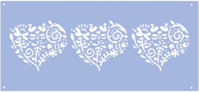 Stencils Marabu 15x33cm Romantic Hearts ― VIP Office HobbyART