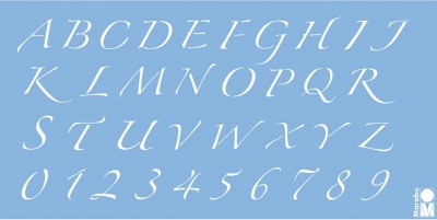 Stencils Marabu 15x33cm Alphabet&Numbers 1 ― VIP Office HobbyART
