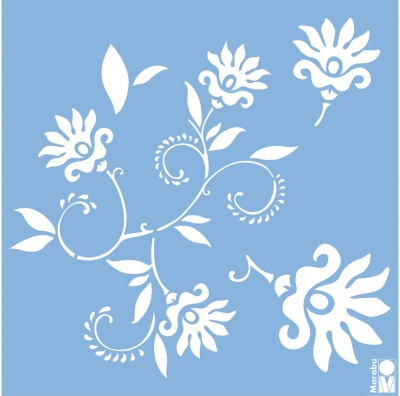 Stencils Marabu 33x33cm Dancing Flowers ― VIP Office HobbyART