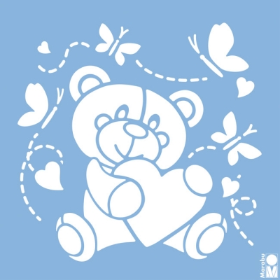 Šabloon Marabu 33x33cm Baby bear ― VIP Office HobbyART