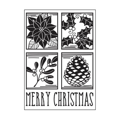 Embossing template 30008379 10,8x14,6cm christmas squares ― VIP Office HobbyART