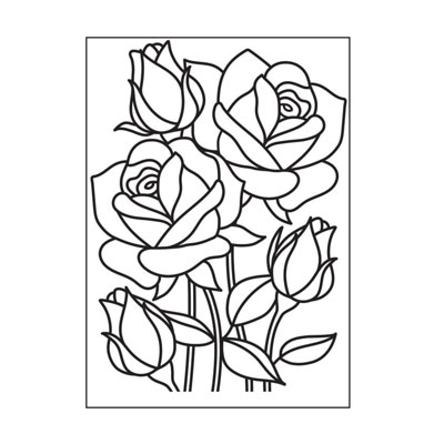 Embossing template 30008386 10,8x14,6cm mosaic rose ― VIP Office HobbyART