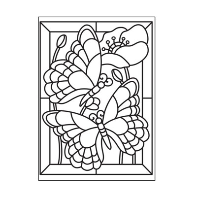 Embossing template 30008389 10,8x14,6cm mosaic butterfly ― VIP Office HobbyART