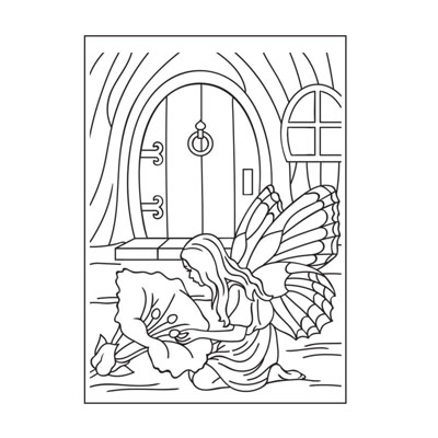 Embossing template 30008395 10,8x14,6cm fairy door ― VIP Office HobbyART