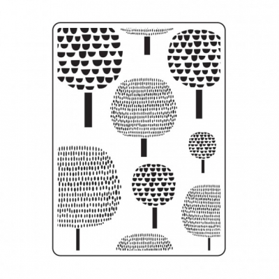 Tekstuurplaat 30023111 10,8x14,6cm dot trees ― VIP Office HobbyART