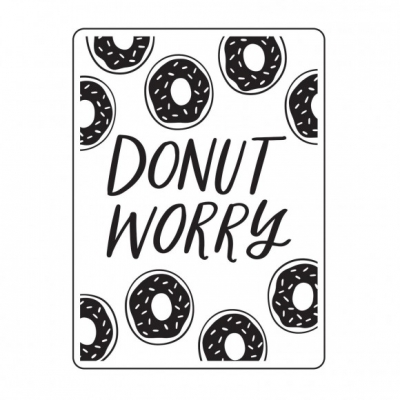 Tekstuurplaat 30023118 10,8x14,6cm donut worry ― VIP Office HobbyART