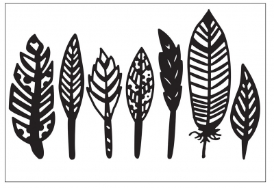 Embossing template 30032538 10,8x14,6cm feathers ― VIP Office HobbyART