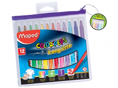 Set of fibre pens Maped ColorPeps Long Life 12pcs ― VIP Office HobbyART