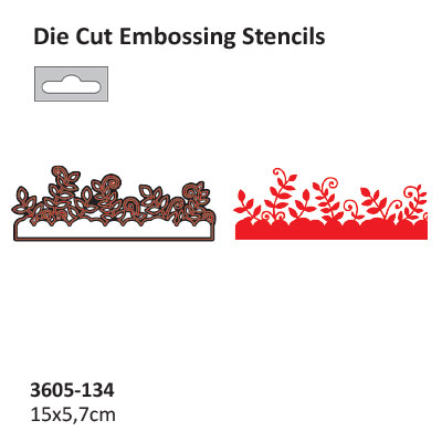 Die cut stencil 2014-55 foilage border 150x57mm  ― VIP Office HobbyART