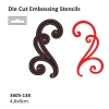 Die cut stencil 2014-64 small swirl 46x80mm 