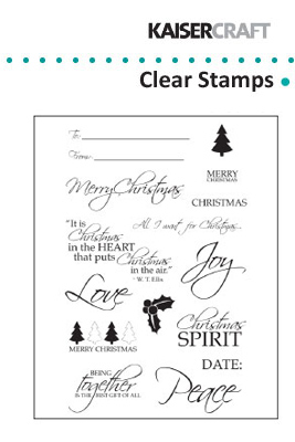 Kaiser craft CS-761 clear stamp 9x14cm christmas sentiments ― VIP Office HobbyART