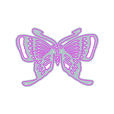 Die cut stencil 3624-103 butterfly 93x65mm ― VIP Office HobbyART