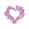 Die cut stencil 3624-203 heart 100x88mm