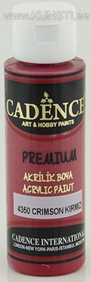 Акриловая краска Premium Cadence 4350 crimson red 70 ml  ― VIP Office HobbyART