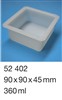 52 402 Giessform quadratisch I 90 x 90 x 45 mm Casting form, square I 90 x 90 x 45 mm