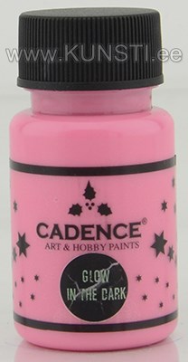 Акриловая люминесцентная краска Cadence Glow in the dark 579 pink  50 ml  ― VIP Office HobbyART