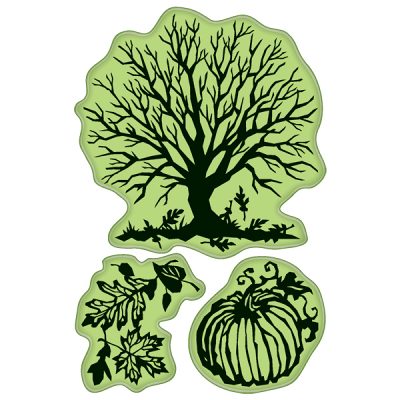 Inkadinkado Cling Stamps 60-60160 papercut fall ― VIP Office HobbyART