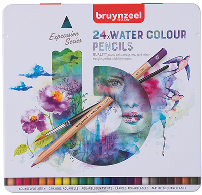 Карандаши акварельные Bruynzeel Aquarel 60313024 24 цветов в жестяной коробке ― VIP Office HobbyART