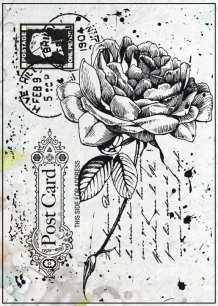 Clear stamps 6410/0044 - Old Letter Rose nr.2 ― VIP Office HobbyART