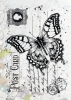 Clear stamps 6410/0072 - old letter butterfly