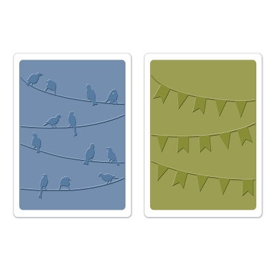 Sizzix textured impressions embossing folders 2pk birds ― VIP Office HobbyART
