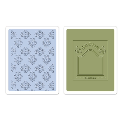 Sizzix textured impressions embossing folders 2pk rosebuds ― VIP Office HobbyART