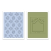 Sizzix textured impressions embossing folders 2pk rosebuds