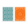 Sizzix textured impressions embossing folders 2pk doily rose