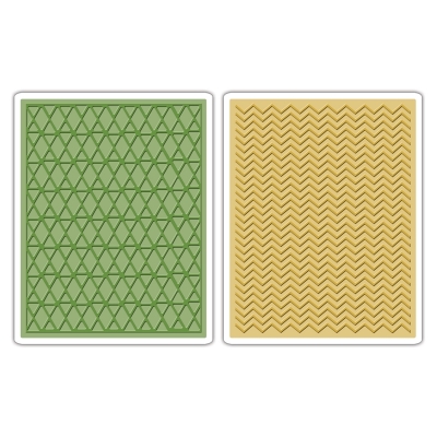 Sizzix Tim Holtz texture fades embos. folders 2pk chevron ― VIP Office HobbyART