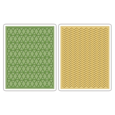 Sizzix Tim Holtz texture fades embos. folders 2pk chevron ― VIP Office HobbyART