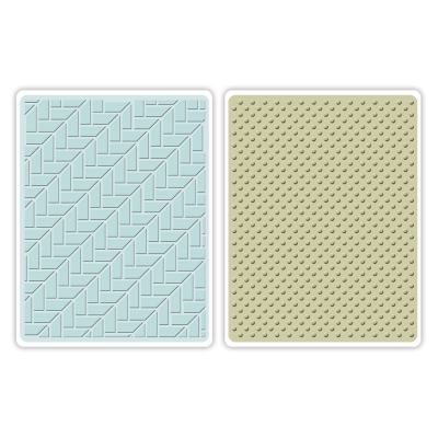 Sizzix textured impres. embossing folders 2pk houndstooth ― VIP Office HobbyART