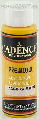 Акриловая краска Premium Cadence 7360 sun yellow 70 ml  ― VIP Office HobbyART