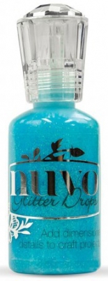 Pärlkontuur Tonic Studios Nuvo glitter drops 30ml blue lagoon ― VIP Office HobbyART
