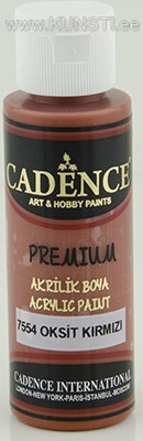 Акриловая краска Premium Cadence 7554 oxide red 70 ml  ― VIP Office HobbyART