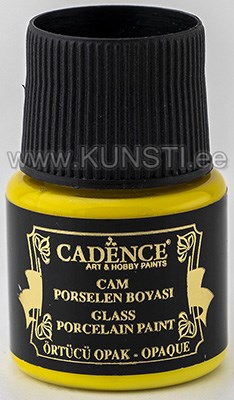 Klaasivärv Glass & ceramic paint opaque 755 lemon yellow 45 ml ― VIP Office HobbyART