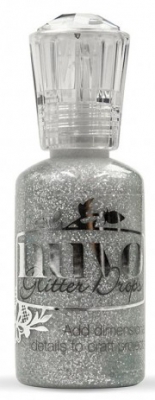 Pärlkontuur Tonic Studios Nuvo glitter drops 30ml silver moondust ― VIP Office HobbyART