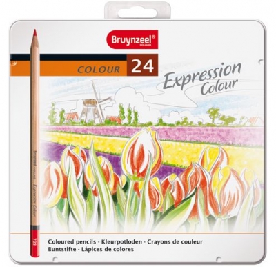 Värvipliiats Bruynzeel Expression 24 värvi Colour Metallkarbis ― VIP Office HobbyART
