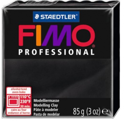 8004-9 Fimo professional, 85gr, чёрный ― VIP Office HobbyART