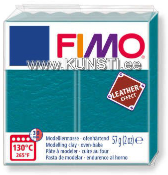 8010-369 Fimo Leather effect, 57гр, green lagoon ― VIP Office HobbyART