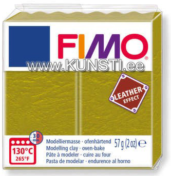 8010-519 Fimo Leather effect, 57гр, olive green ― VIP Office HobbyART